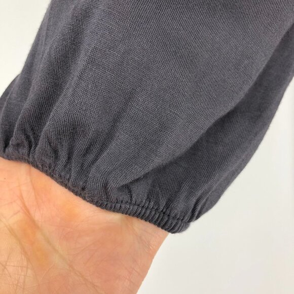 Anthropologie One  September Nightingale Tassel Blouse in grey "Carbon" XS - Picture 11 of 15